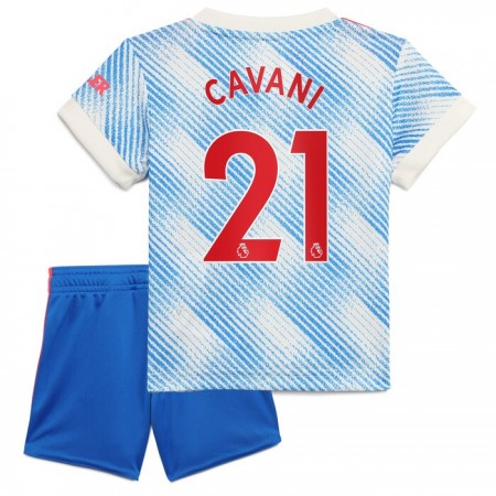 Manchester United Edinson Cavani 21 Børn Udebane Fodboldsæt 2021-22 S/S (+ Korte bukser)